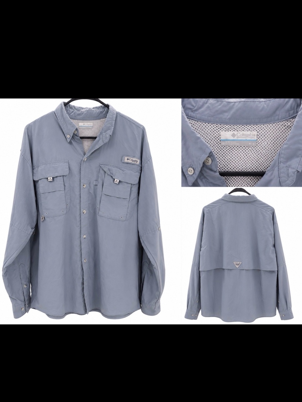 Columbia Men's Slate Blue Lightweight Fishing Shirt Jacket